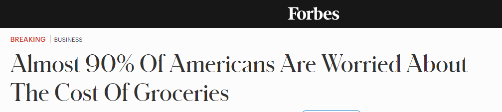 【世界说】美媒：近九成美国人为食品成本发愁 不确定性进一步影响该国就业和企业增长