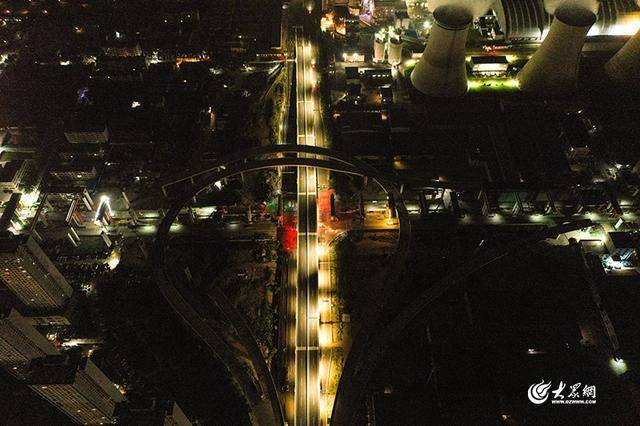 实拍!烟台最大、三层互通!港城西大街互通立交今日通车