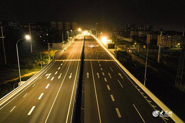 实拍!烟台最大、三层互通!港城西大街互通立交今日通车